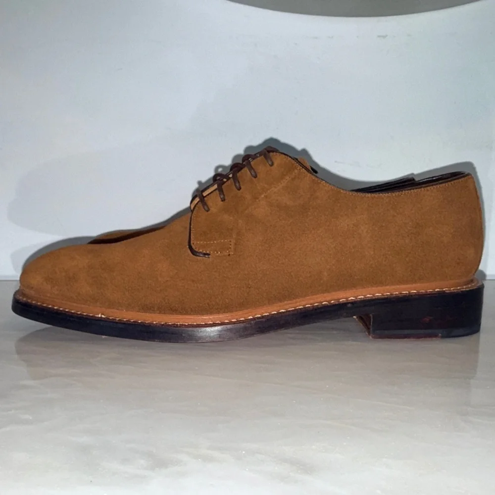 Oliver Sweeney Westleton Suede Derby Shoes Men’s US 10 Brown Suede Goodyear-Welt